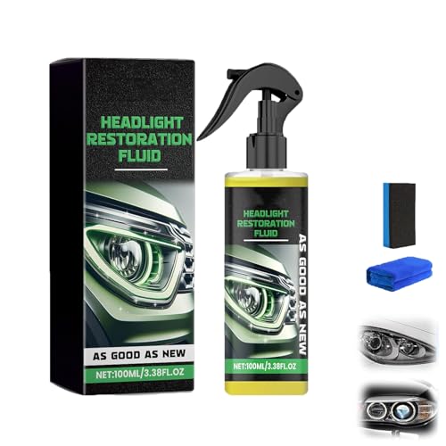 Image of Qifor Headlight Restoration Kit, Car Headlight Restoration Kit, 100ml Headlight Restorer Polishing Cleaner Restore Oxidized & Yellowed Headlights, Restores Clarity, Car Accessories for All Vehicles