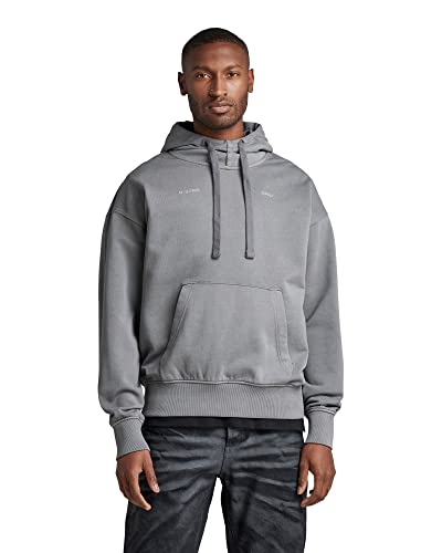 G-Star Raw Garment Dyed Oversized Hoodie Para Hombre, Gris Granite Gd D22327-D249-B810 , Xl G-Star Raw Garment Dyed Oversized Hoodie Para Hombre, Gris Granite Gd D22327-D249-B810 , Xl