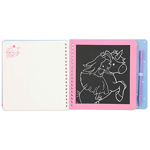 Depesche 11413 Princess Mimi - Mini Magic Scratch, Kratz-Buch mit 20 Seiten, zauberhafte Motive zum Kratzen, inkl. Stift, ca. 15,3 x 13,3 x 1,8 cm groß – Bild 5