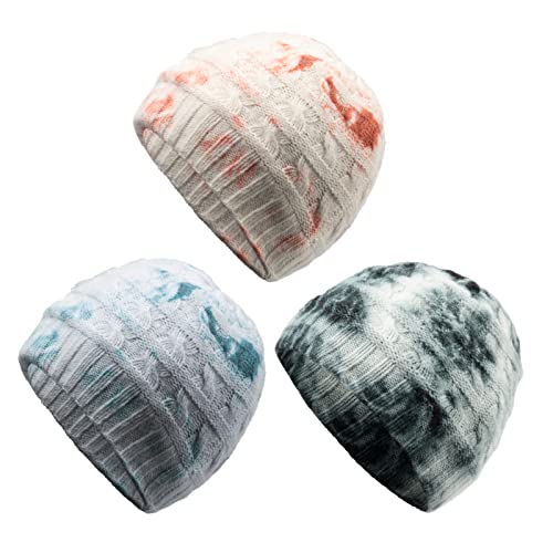 ViGrace Kids Winter Knit Hat Warm Fleece Lined Hats Children Cable Baby Beanie Skull Cap for Girls Boys