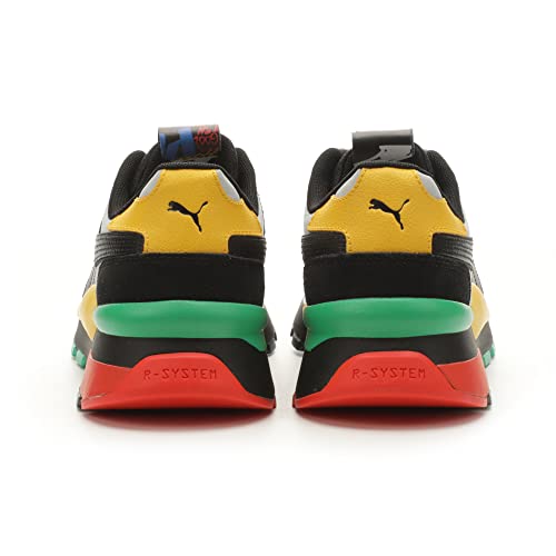Image of Puma Men's RS 2.0 Sneaker, Block Party Cool Light Gray Black-Yellow Sizzle, 10