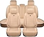 rasiarpio 5-Seat Covers [U.S. Delivery] for Lexus is 250 2006-2015 Automotive Seat Cover Full Set Front Rear Seat Protection Cushions Waterproof 005-1 Beige