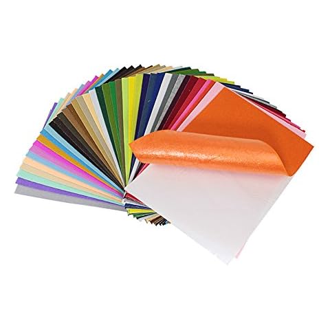 Life Glow Sticky Stiff Adhesive Backed Felt Sheets Assorted Colors 8x12 inch for Crafts A4 Size, 1mm Thick 40Pcs Cover