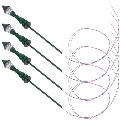 Artibetter Mini Modelo De Luz De Calle para Decoración De Jardín Y Casitas Accesorio De Lámpara De Patio En Miniatura con Base Estable para Manualidades Y Regalos Infantiles