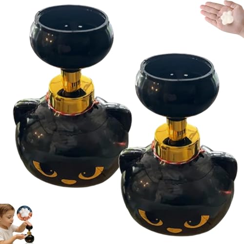 Dispensador automático de jabón de patas de gato, bonita botella de jabón de manos recargable que crea espuma en forma de pata, adorable dispensador de jabón de gatito para baño, cocina, regalo para