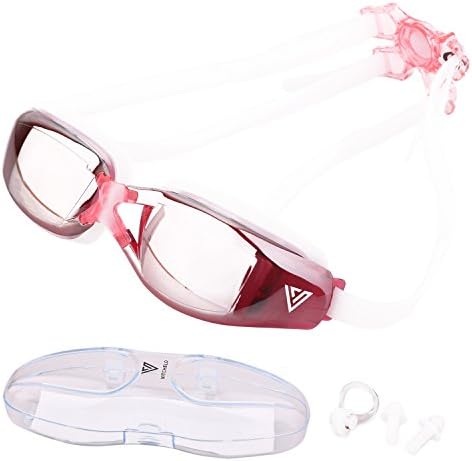 VITCHELO Anti Fog Swimming Goggles for Youth Adult Men Women. Leakproof Competitive Mirrored Swim Goggles Best for Open Water Sports Racing Triathlon Beach Pool Underwater. Free Nose Cover & Ear Plugs