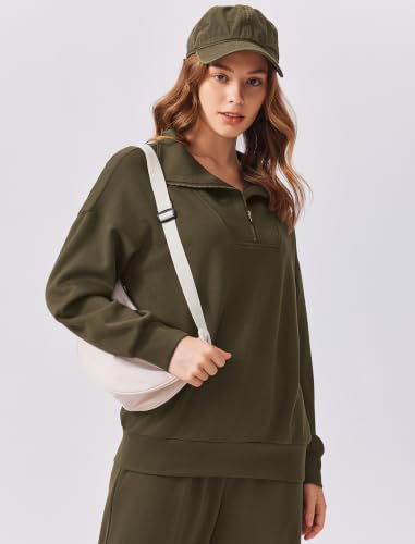 Image of PINSPARK 2 Piece Sets for Women 1 /4 Zip Lounge Matching Set Fall Outfits