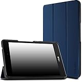 Infiland Case For ASUS Zenpad Z8, Tri-Fold Ultra Slim Stand Frost Back Smart Case cover for 2016 ASUS ZenPad Z8 Verizon 7.9 inch ZT581KL Tablet, Navy