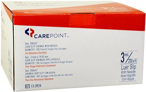 CarePoint Syringe 3cc Without Needle, Luer Slip, 100/Box 11-3803