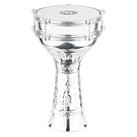 Meinl Percussion Aluminium Series Darbuka - Große Handtrommel - Mit Kunststofffell - Durchmesser 7,25 Zoll - Handgehämmert - Aluminium, Silber (HE-113)