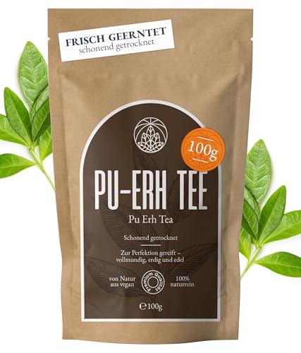 Té Pu Erh Monte Nativo (100g) - Hojas de Puerh suavemente secado - Té a granel 100% natural y sin aditivos - Infusión aromática para una deliciosa tisana Té Pu Erh Monte Nativo (100g) - Hojas de Puerh suavemente secado - Té a granel 100% natural y sin aditivos - Infusión aromática para una deliciosa tisana