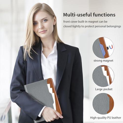 Carcasa Antichoque Xiaomi Pad 7 Pro con bolsillo integrado y cuero PU gris 6