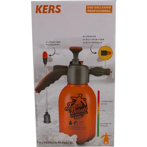 Pulverizador Kers Foam Details espuma snow foan manual lavagem limpeza automotiva