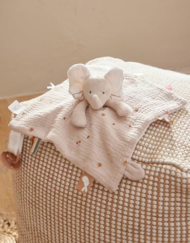 NOUKIE'S - Doudou bébé et Enfant - Eléphant Beige Bali - Eveil et Sommeil - Marionnette - Cadeau de Naissance – vue 7