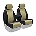 Coverking Custom Fit Center 50/50 Bucket Seat Cover for Select Nissan Pathfinder Models - Neosupreme (Tan with Black Sides)