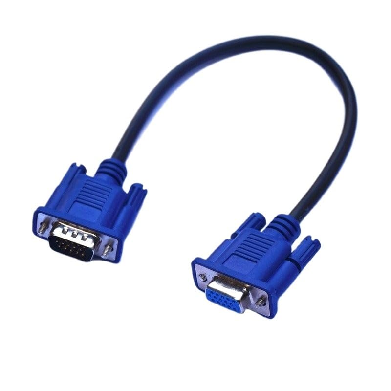 25 cm/10 HD15Pin VGA D-Sub krótki kabel wideo M/M męski na żeński kabel R+GB (żeński do żeński)