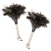 Midoneat Natural Gray Ostrich Feather Duster,2 Packs,Car Duster Interior/Exterior Cleaner,Duster for Blinds Kitchen Keyboard Office, Smart and Soft and Fluffy Duster (Gray)