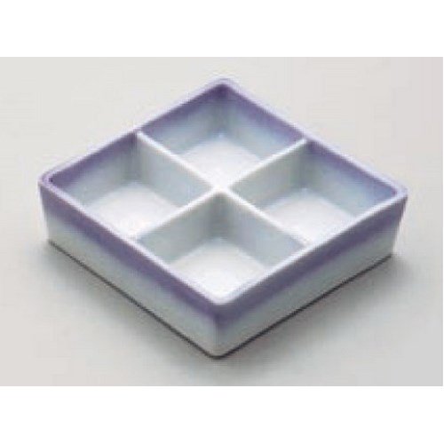 Amazon.co.jp: kbu3-137-01-473 松花堂 紫吹四ツ切角鉢 [11.3x11.3x3cm