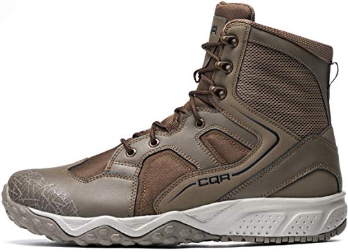 Cqr Men's Military Tactical Boots, Lightweight 6 Inches Combat Boots, Durable Edc Outdoor Work Boots, Patrol 6 - Zip Dark Brown, 9 #TOP5