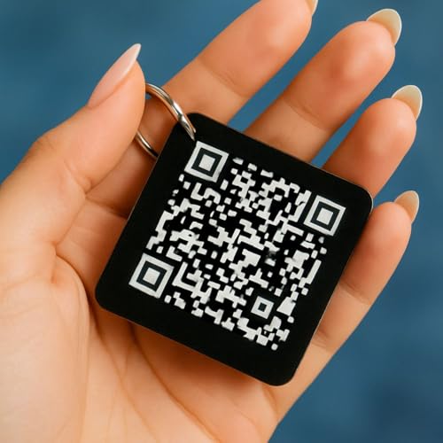 Image of Customized personalized Double Side Keychain With QR And Image | Best gift for couple