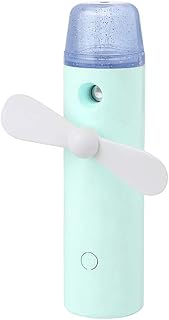 Mini ręczny wentylator do mgiełki USB wentylator natryskowy z chłodzącą mgiełką nawilżacz z przenośnym wentylatorem chłodzącym mgiełką i 7 kolorami lampki nocne LED, zielony