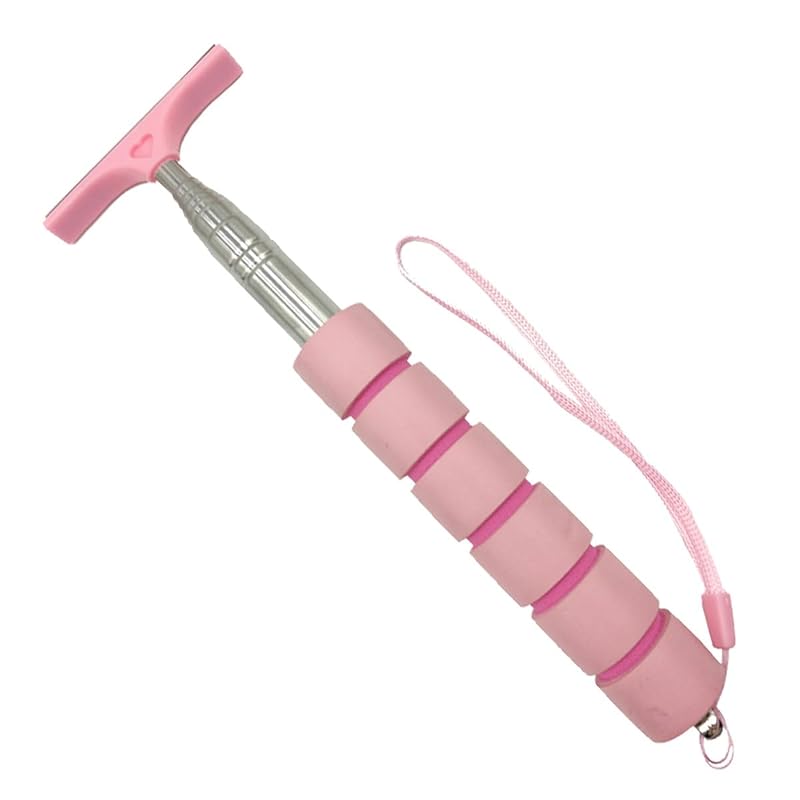 Rodo telescópico para espelho retrovisor automotivo JOYCOURT com cabo de até 84 cm, rosa