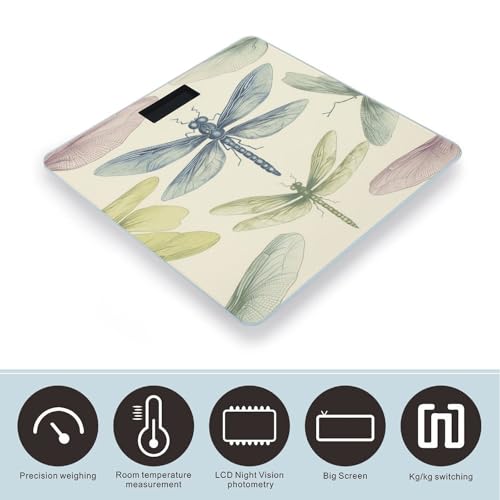Báscula digital de baño Dragonfly Drawing precisa y elegante miniatura 3