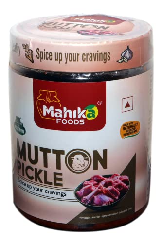 Image of MAHIKA FOODS Andhra Style Homemade Fresh Mutton Pickle, Gosht Ka Achar Authentic Taste of Tradition, Spicy, with No Added Preservatives, 750 Gram (Pack of 1)