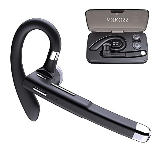 Trådlöst headset bluetooth-hörlurar In Ear, trådlösa hörlurar IPX7 V5.0 lång batteritid HD-mikrofon med brusreducering, kompatibel för iPhone Android-mobiltelefoner, kör/företag/kontor
