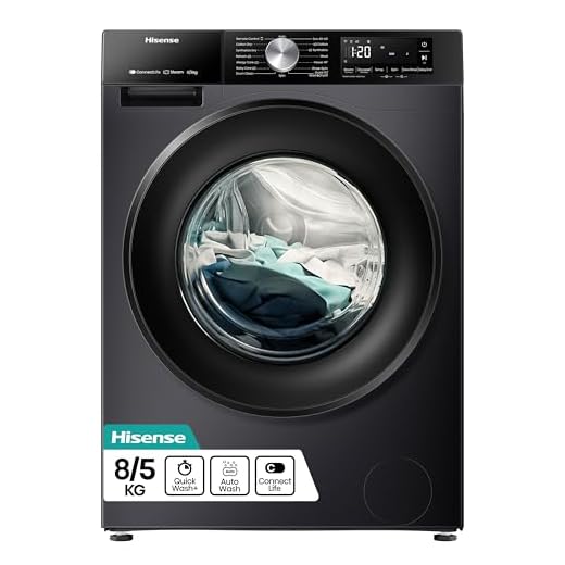 Hisense 3S Series WD3S8043BB3 Wifi Connected 8Kg and 5Kg Washer Dryer with 1400 rpm - Black - A-D Rated