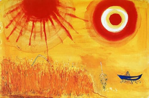 Affiche Marc Chagall Un champ de blé peinture sur toile abstraite 60x90cm