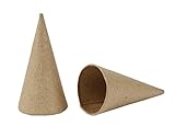 10 Paper Mache Cones to Decorate - 8cm | Papier Mache Shapes