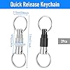 2er Pack Schnellverschluss Schlüsselkarabiner Schlüsselbund Key Organizer Drehbar Abnehmbar Schlüsselanhänger Metall Mit 4 Geteilten Schlüsselringen Für Männer Frauen Auto Geldbörse Taschenzubehör #2