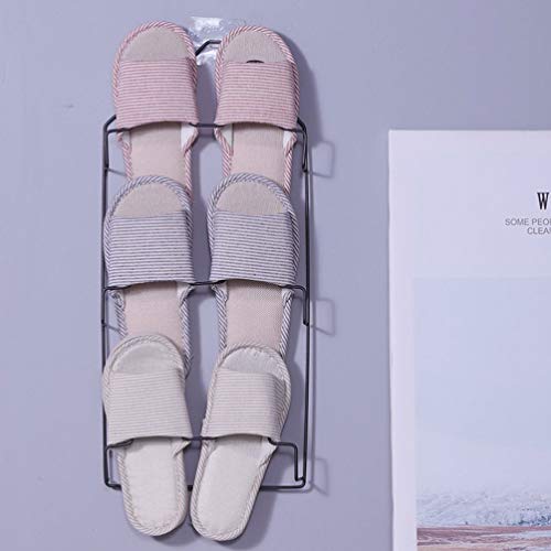 UPKOCH Sapateira de Parede Organizador de Sapato Montado Na Parede de Ferro Suporte de Exibição de B