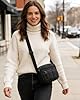BAGSMART Cross Body Purse, Mini Crossbody Bags for Women Travel Purse, Puffy Shoulder Handbag Wallet with RFID Blocking Slots, Black-small #2