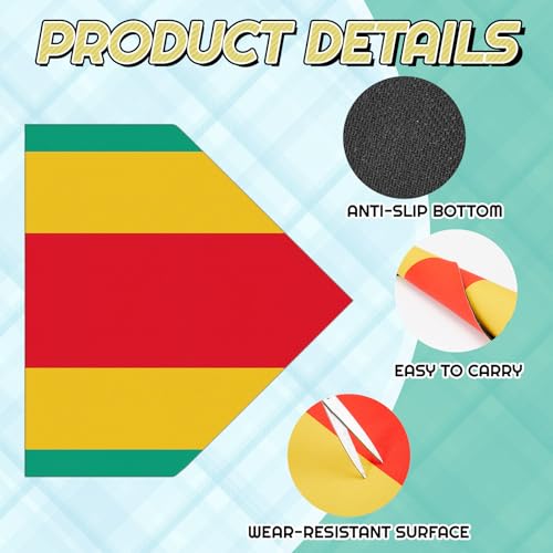 JolliLudo 5 Pcs Baseball Bases Set Color Blended Softball Base Set with Kickball Bases Home Plate and Pitcher\'s pad for Baseball Kickball Playground Backyard Practice - Thumbnail 3