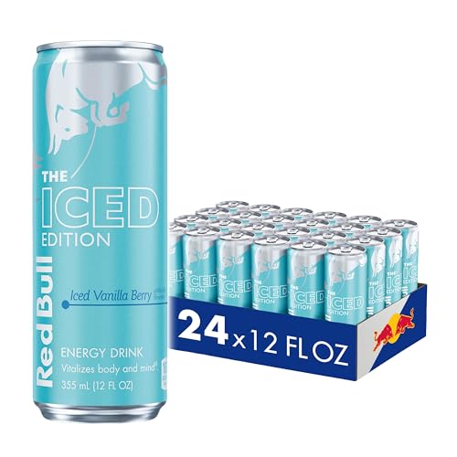Image of Red Bull Iced Vanilla Berry Energy Drink, with 114mg Caffeine plus Taurine & B Vitamins, 12 Fl Oz, Pack of 24 Cans