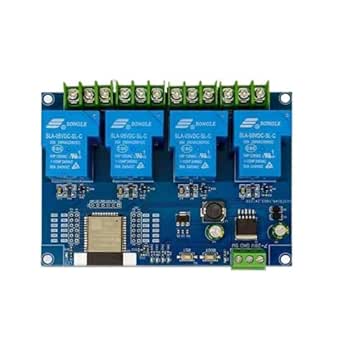 Module Relais 4 Canaux 30A Avec ESP32-WROOM - Contrôle WiFi/Bluetooth, Alimentation DC7-28V/5V, Pour Domotique DIY - 3