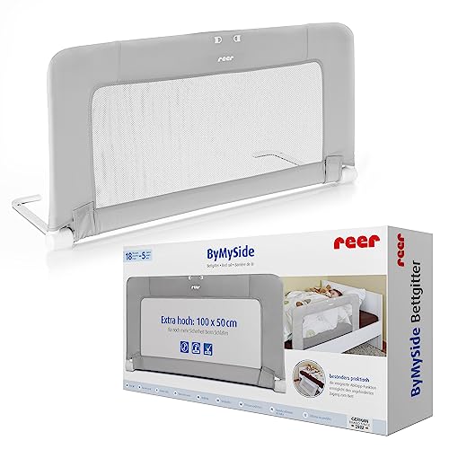 Bettgitter ByMySide reer 100x50 cm protection lit enfant barrière grise anti-chute