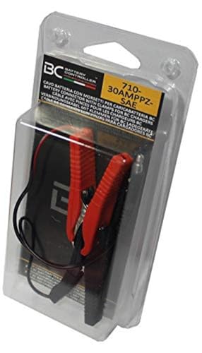 BC Battery Controller 8059070587012 Batterieanschlusskabel mit isolierten Klemmen für Batterieladegeräte, Black