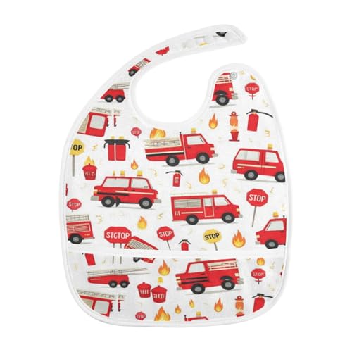 Caikeny Baby Feeding Bibs Checked Infant Drooling Bibs Food Bibs with Pocket for Toddler Girls Boys Set of 22