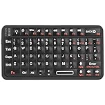 Rii Mini Bluetooth Keyboard, Portable Wireless Rechargeable Keyboard with Backlit,for Smart TV/Android TV Box/Smartphone/HTPC/IPTV/VR,Portable Design Bluetooth Keyboards UK Layout,Black(Upgrade-TypeC