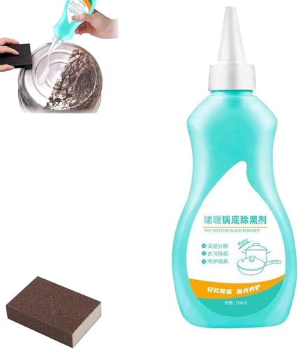 Gel nettoyant magique pour casseroles et poêles, gel de nettoyage pour fond de casserole noir, pâte de nettoyage puissante en acier inoxydable, nettoyant pour fond de casserole (1 pièce)