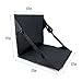 TaktZeit Camping Cushion with Backrest Portable Stadium Seat Cushion for Sporting Events and Outdoor Activities (Black)