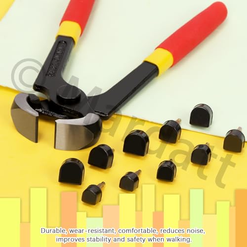 Image of 30 Pairs 5 Sizes High Heel Replacement Tips Pin Kit with 6 inch Heel Caps Remove Pliers, 8 /9 /10 /11 /12mm 2 Pins Diameter U Shape Dowels Heel Tips Shoes Heel Repair for Women