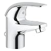 GROHE Euroeco – Einhand- Waschtischarmatur (wassersparend, S-Size, mit Keramikkartusche, kratzfest) , chrom, 23262000, 17
