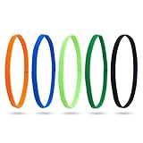 Haarband Jungs 5 Stück Sport Haarband Dünn Elastisch, Haarband Sport Mit Silikon Antirutsch, Stirnband Kinder Jungen & Haarband Herren Für Fußball Laufen Fitness Yoga Atmungsaktiv Stirn Schweißband