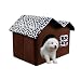 SKL Luxury High-End Double Pet House/Dog Room Cat Bed, Black