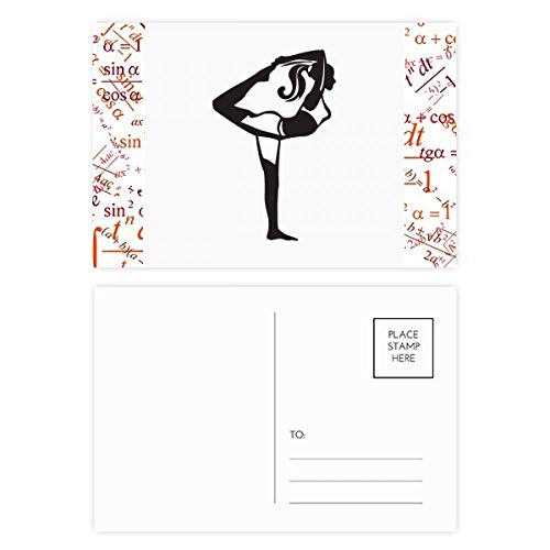 Carte postale silhouette yoga pour décorer votre studio ou écrire un mot de remerciement