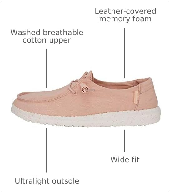 Image of HEYDUDE Women's Wendy Chambray | Women's Shoes | Women's Lace Up Loafers | Comfortable & Light-Weight